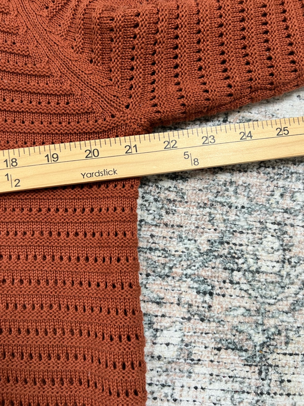 Varley Women's Morwenna 1/2 Zip Knit Sweater Womens Large Rust Cotton - Picture 15 of 15